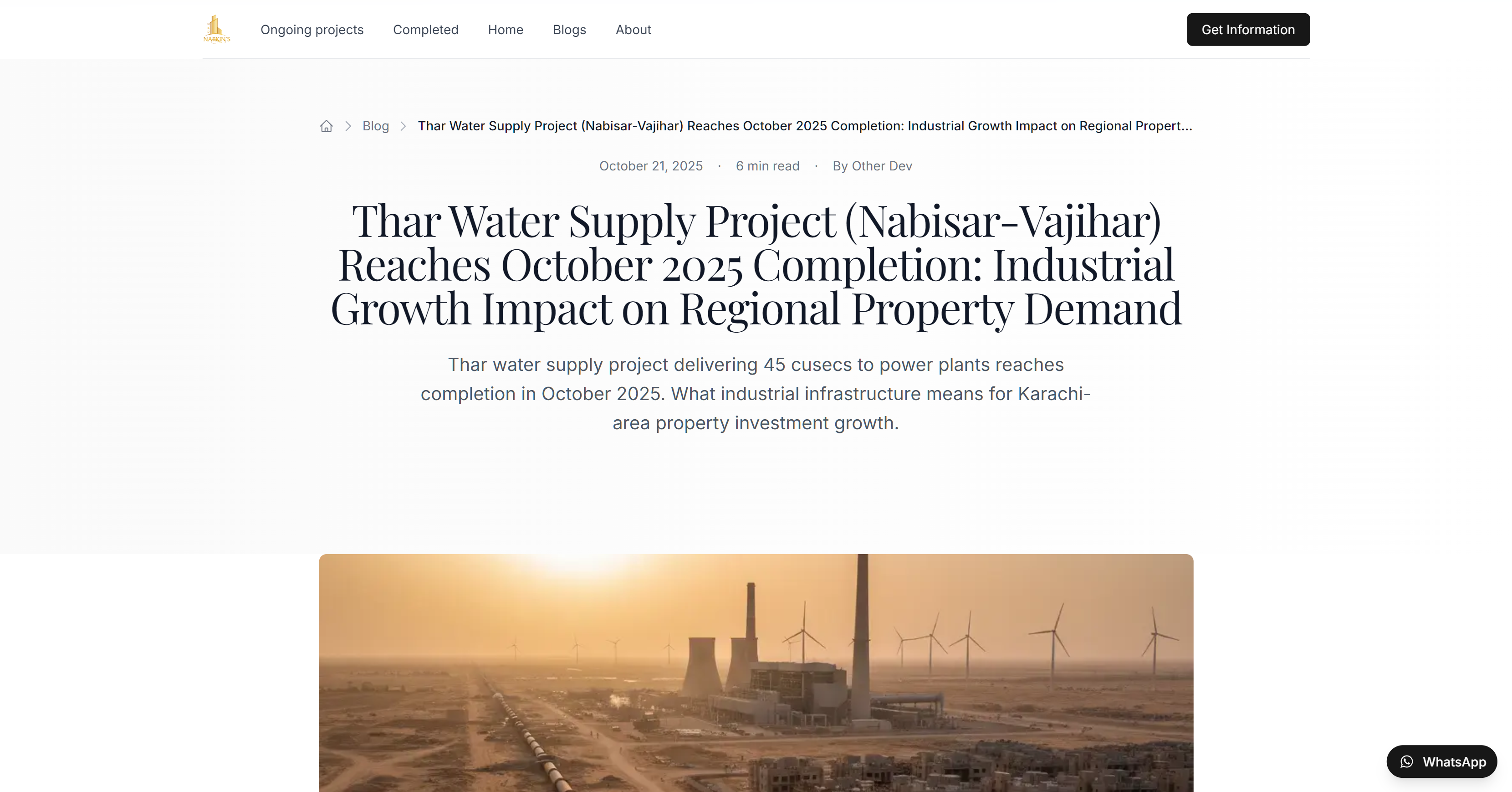 narkins seo thar water project